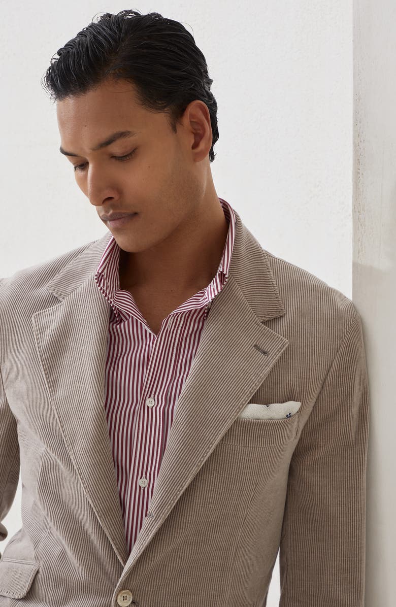 Brunello Cucinelli Corduroy blazer, Alternate, color, Bark