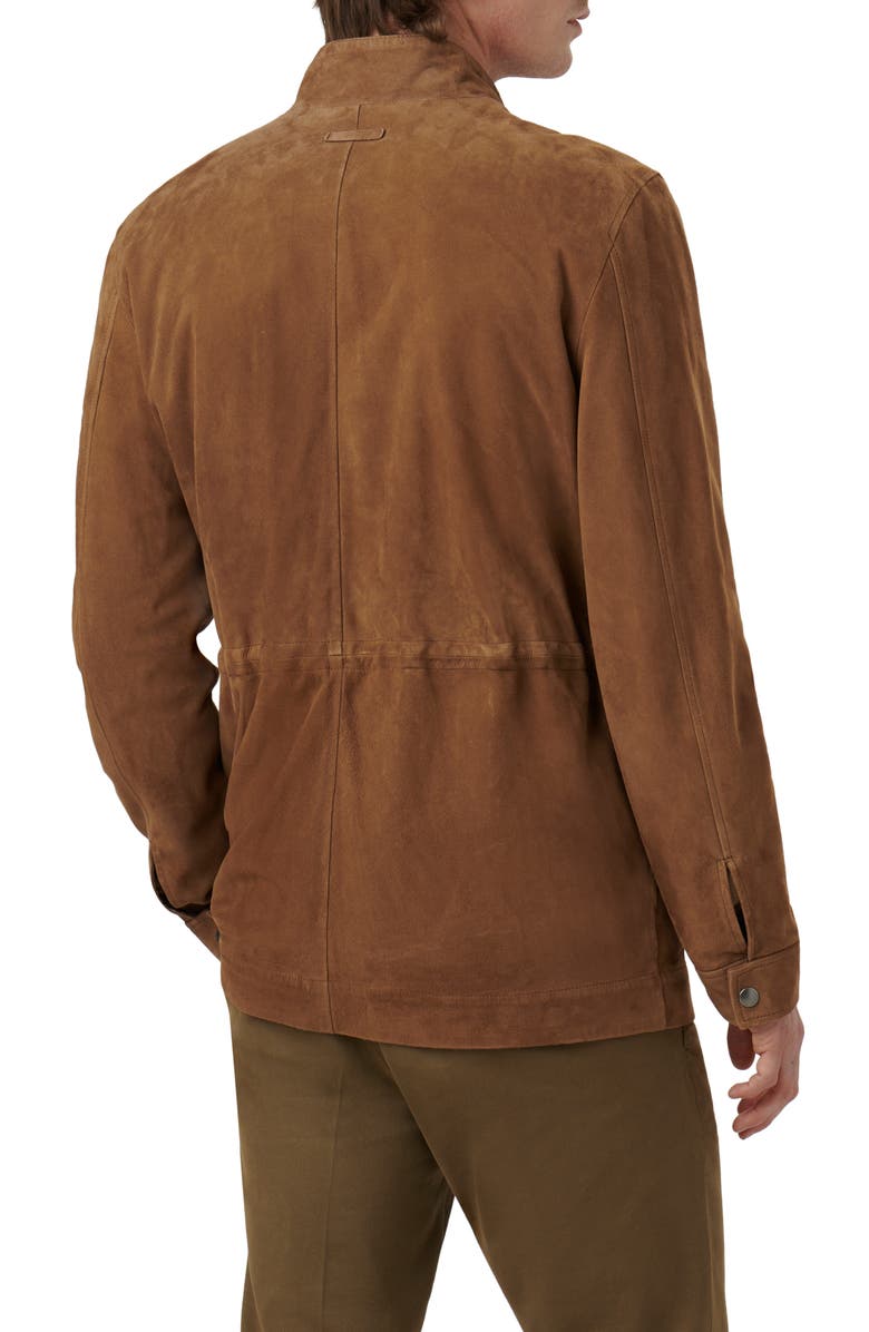 Bugatchi Suede Field Jacket, Alternate, color, Tobacco