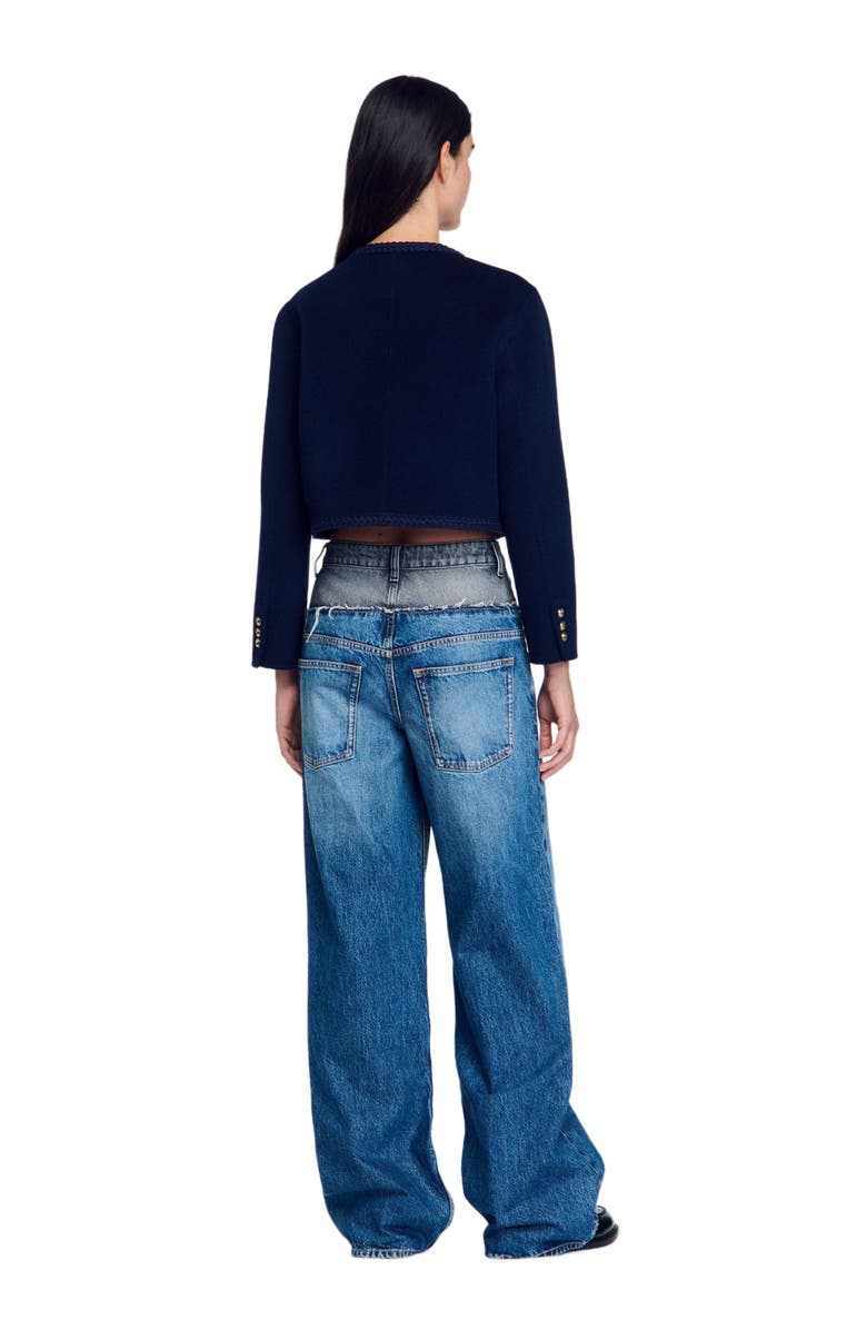 SANDRO Short wool jacket, Alternate, color, 