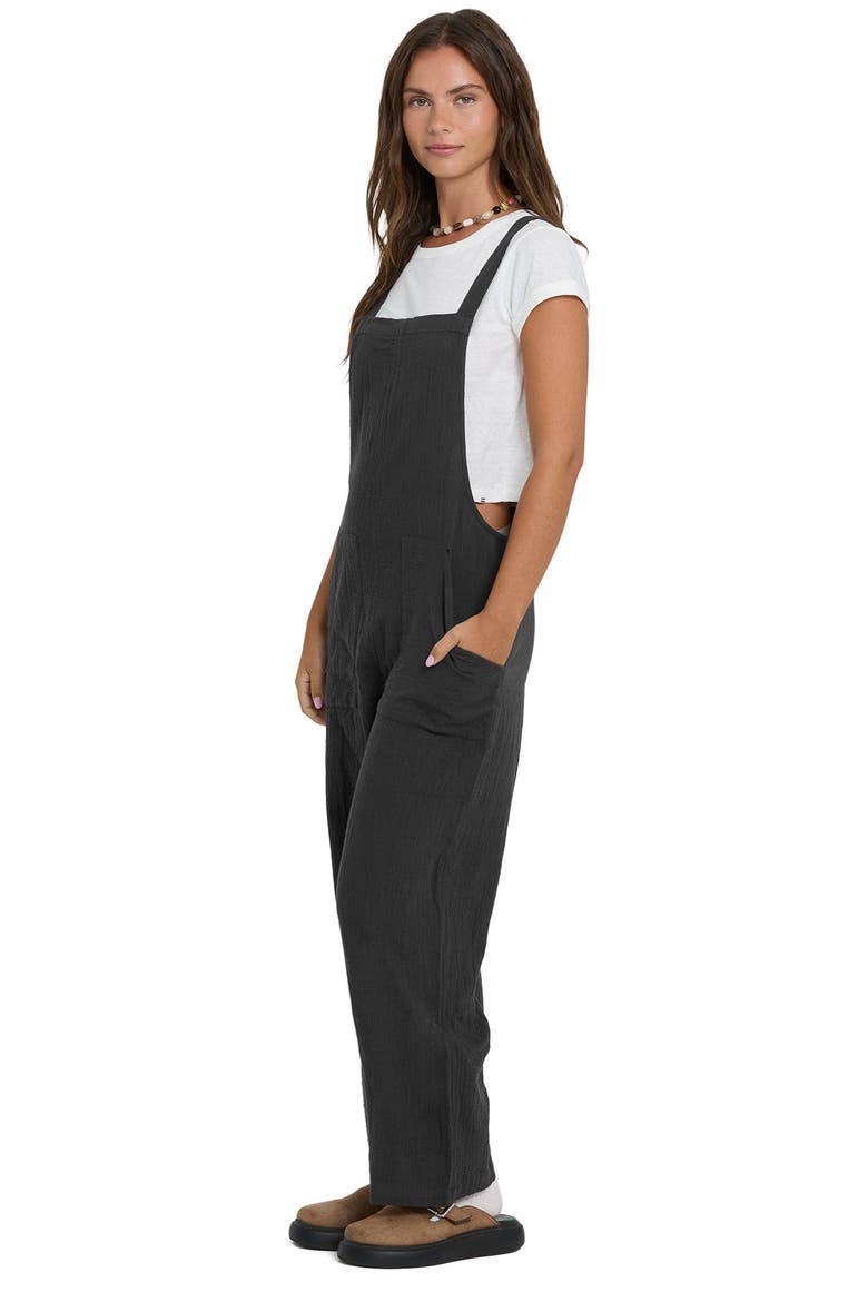 Pacific Time Cotton Jumpsuit, Alternate, color, BLACK SANDS