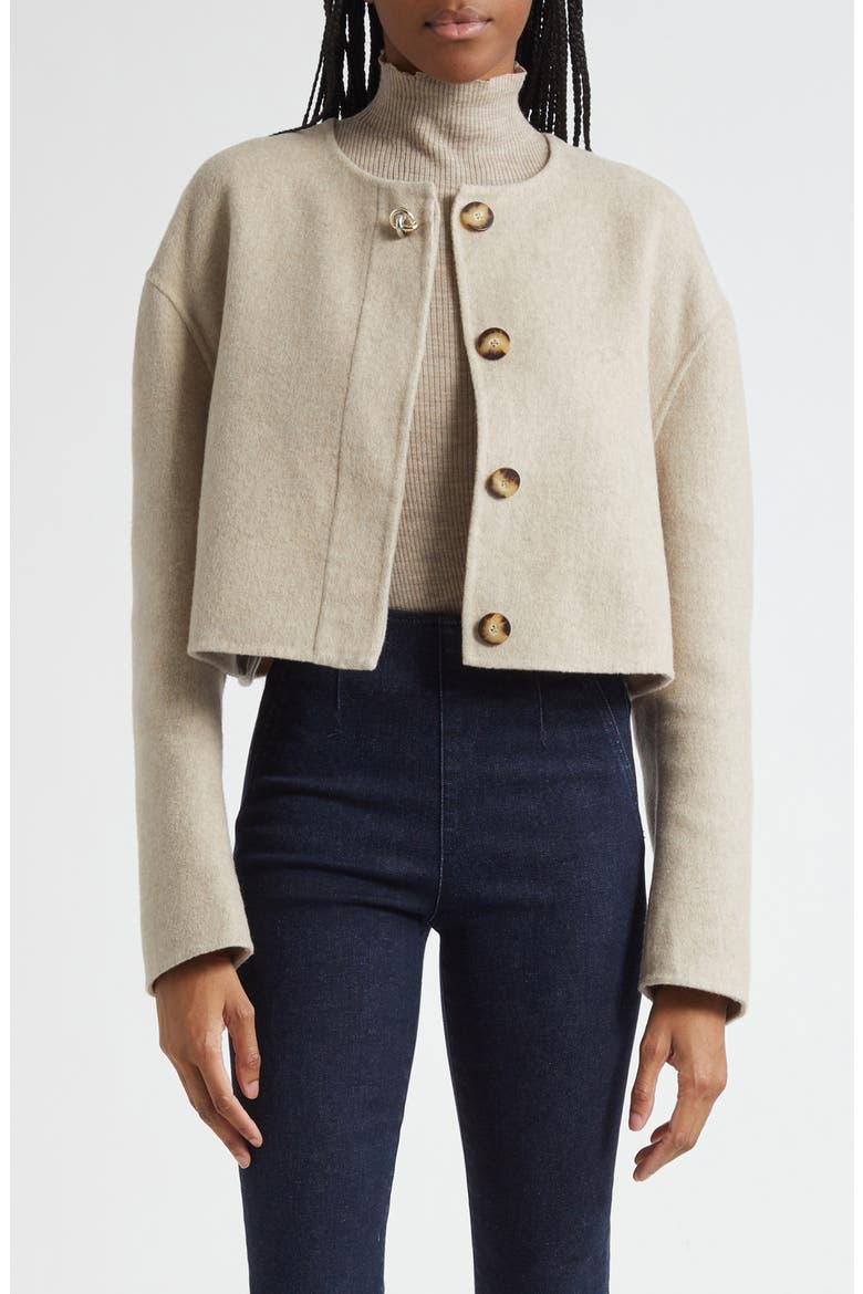 Philips Crop Wool Blend Jacket, Main, color, OATMEAL MELANGE