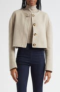 Veronica Beard Philips Crop Wool Blend Jacket