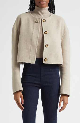 Veronica Beard Philips Crop Wool Blend Jacket