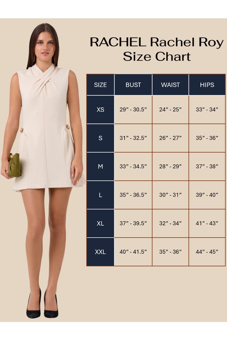 Sloane Twist Neck Mini Dress, Alternate, color, Parchment