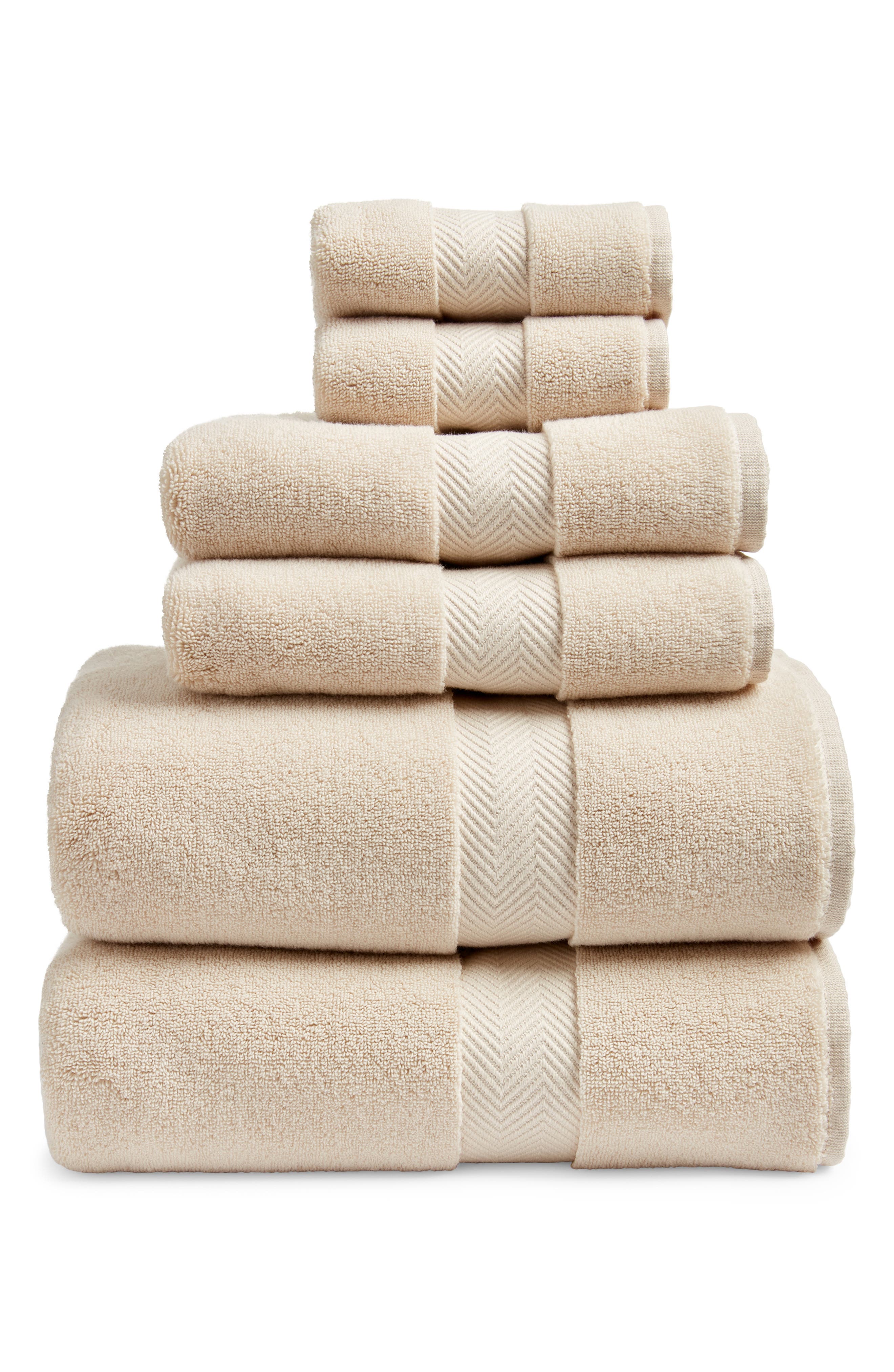 Nordstrom Organic Hydrocotton 6-Piece Towel Set $144 Value - Beige Oatmeal, 6 Piece Set
