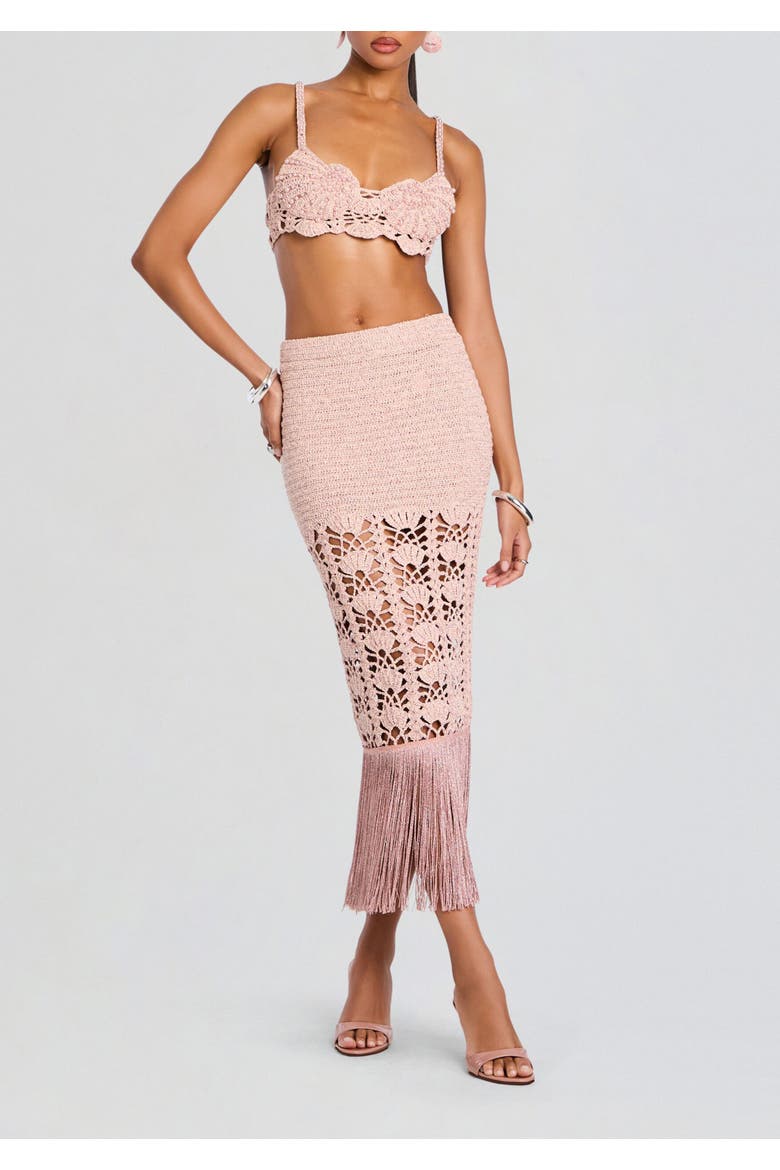 Bellini Crochet Top, Alternate, color, Metallic Peche