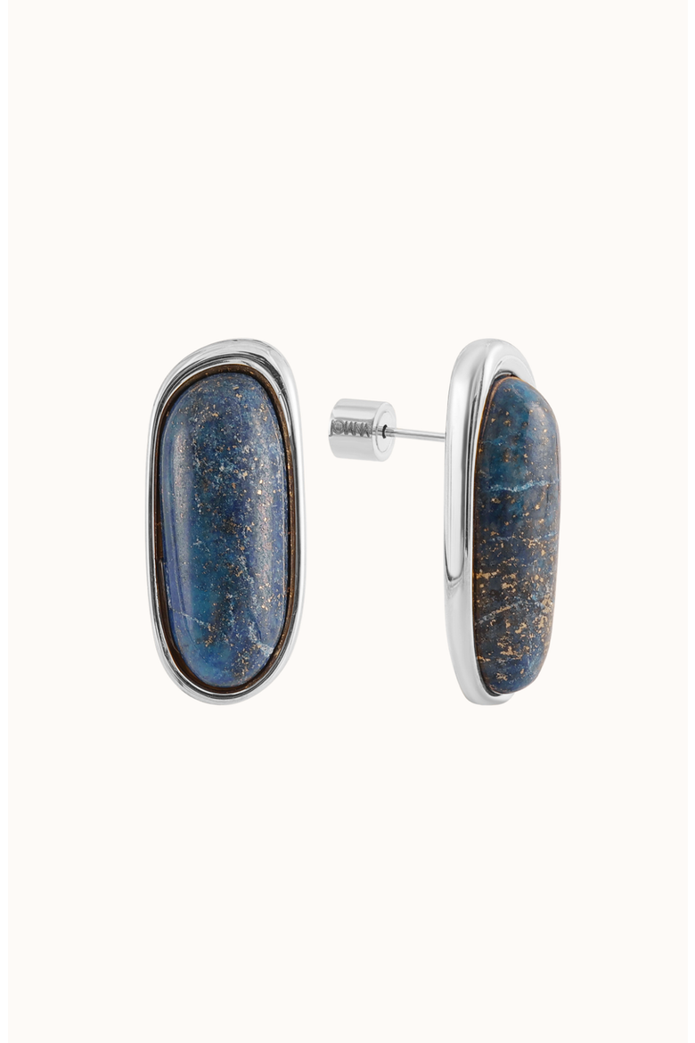 Kaia Earrings, Main, color, Navy / Silver