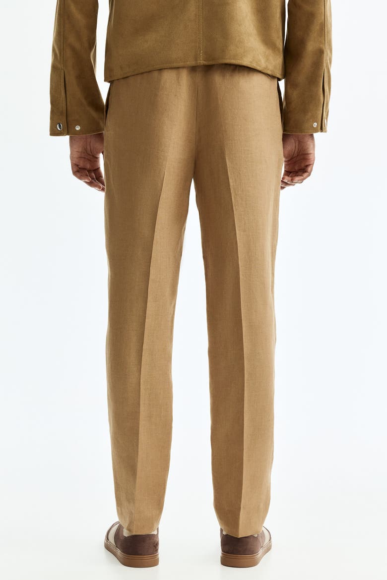 Slim-fit Linen Suit Pants, Alternate, color, Beige
