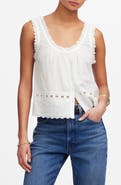 Madewell Embroidered Scalloped Tank Top