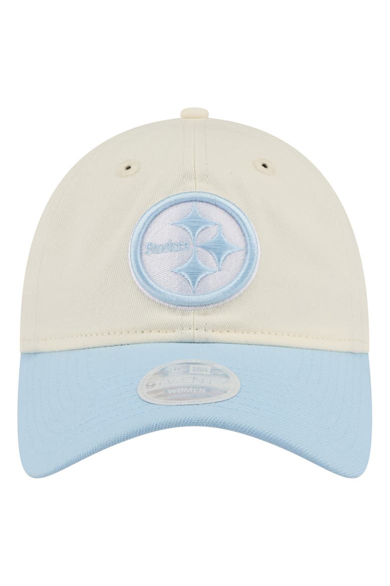 Women's New Era Cream/Coastal Blue Pittsburgh Steelers 9TWENTY Adjustable Hat, Alternate, color, Cream