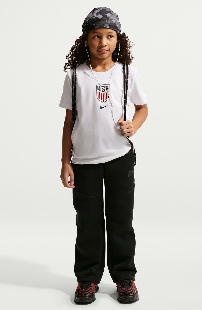 Nike Kids' USMNT Crest Cotton Graphic T-Shirt, Main, color, White