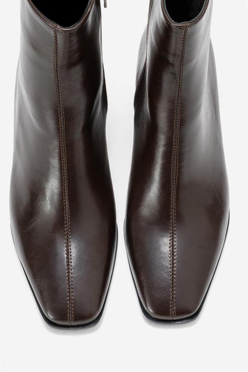 Prologue Shoes Arven Block Heel Boot In Brown