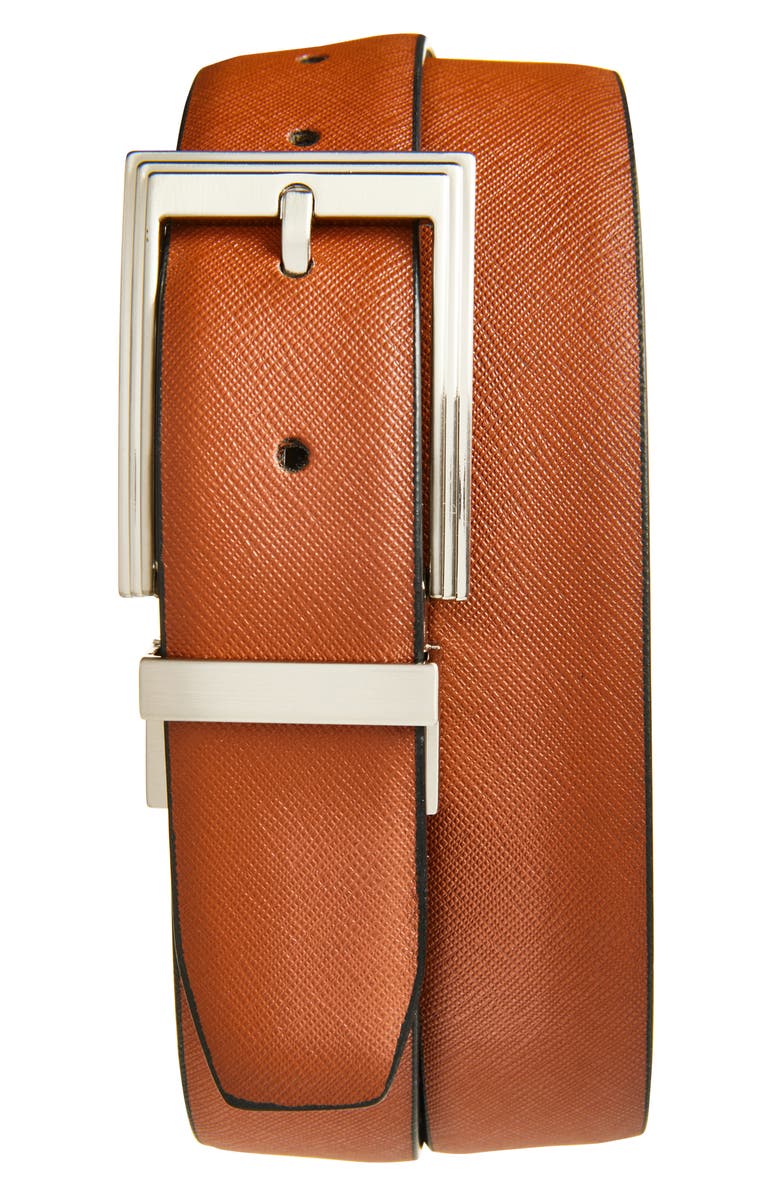 Vince Camuto Reversible Leather Belt, Main, color, Tan/ Black