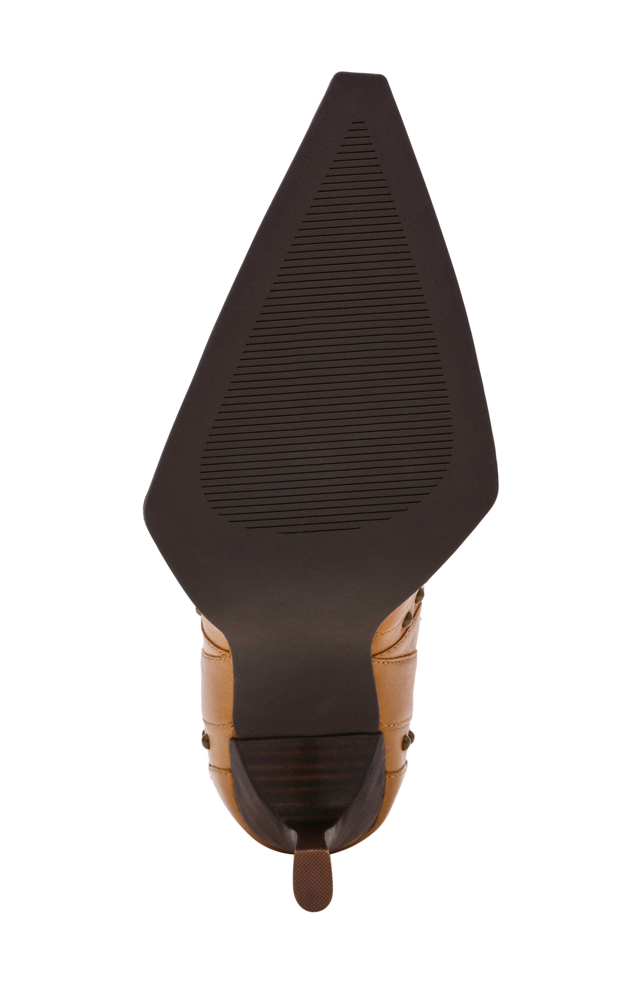 Steve Madden Kylar Studded Western Boot, Alternate, color, Cognac Leather