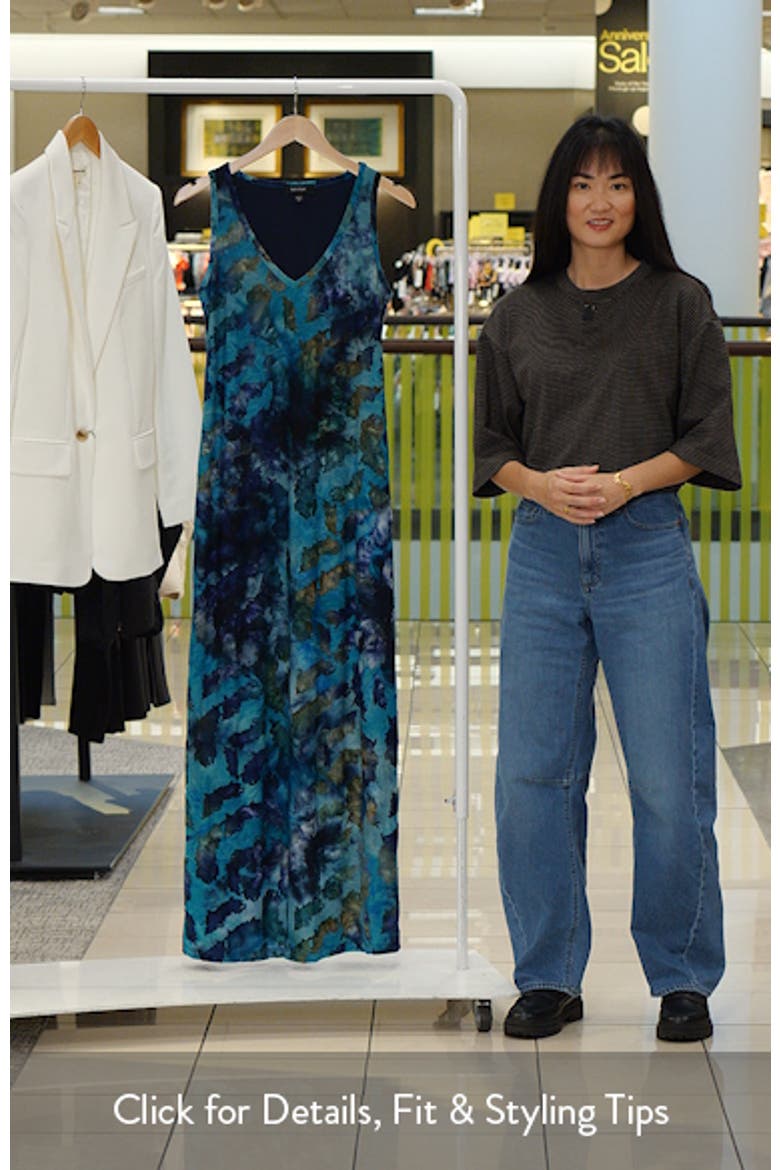 Tie Dye Burnout Side Slit Maxi Dress video