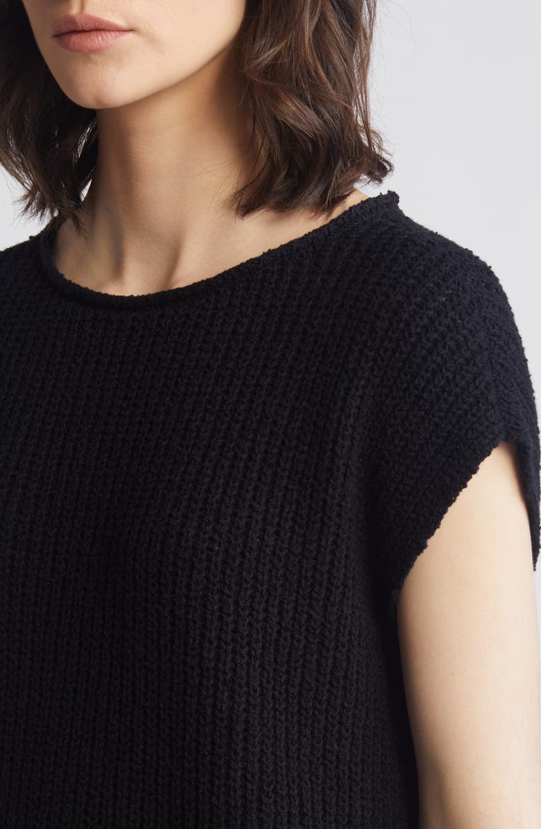 Eileen Fisher Short Sleeve Organic Cotton Sweater, Alternate, color,