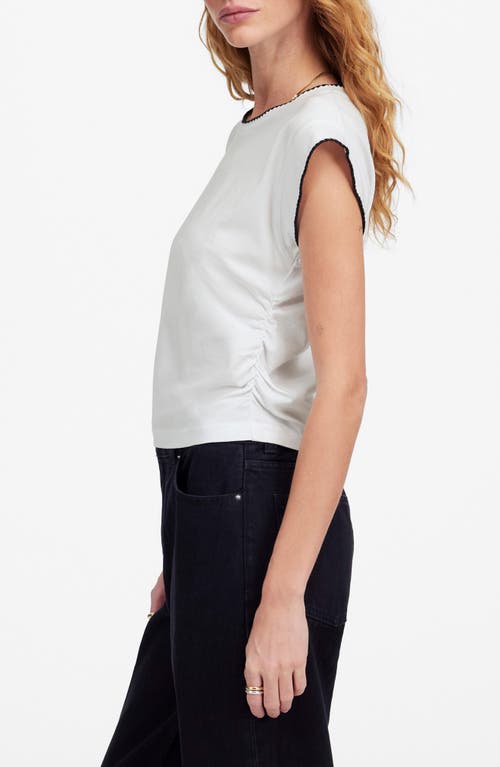 Shop Madewell Sutro Stitched Muscle Tee In White