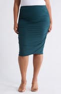 Renee C Side Ruched Skirt