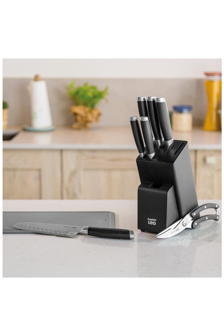 Leo Graphite Santoku Knife, Alternate, color, BLACK