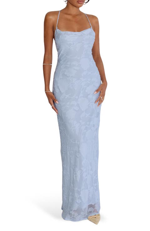 Celena Floral Burnout Maxi Dress