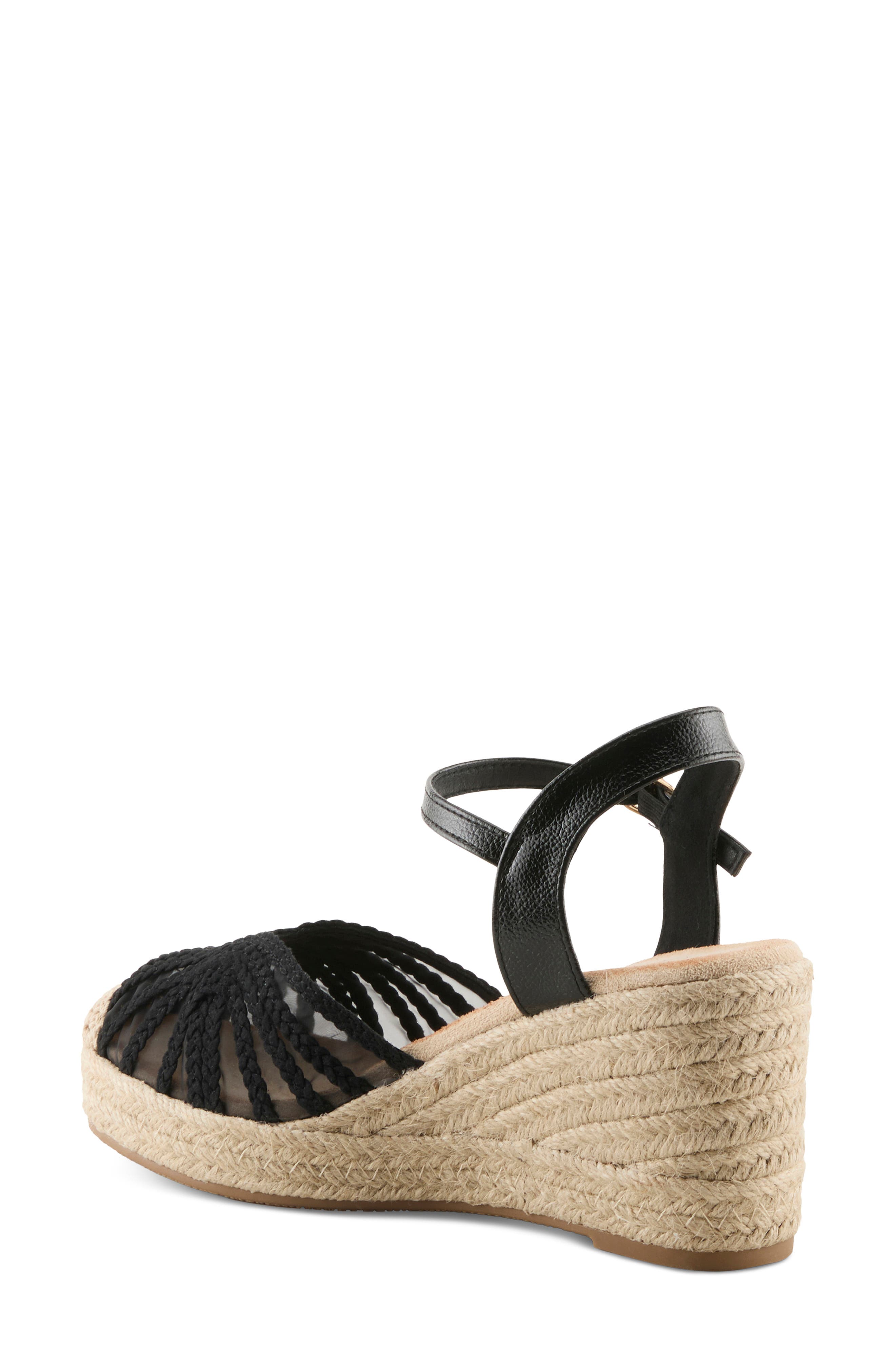 AZURA BY SPRING STEP Espalli Espadrille Wedge, Alternate, color, Black