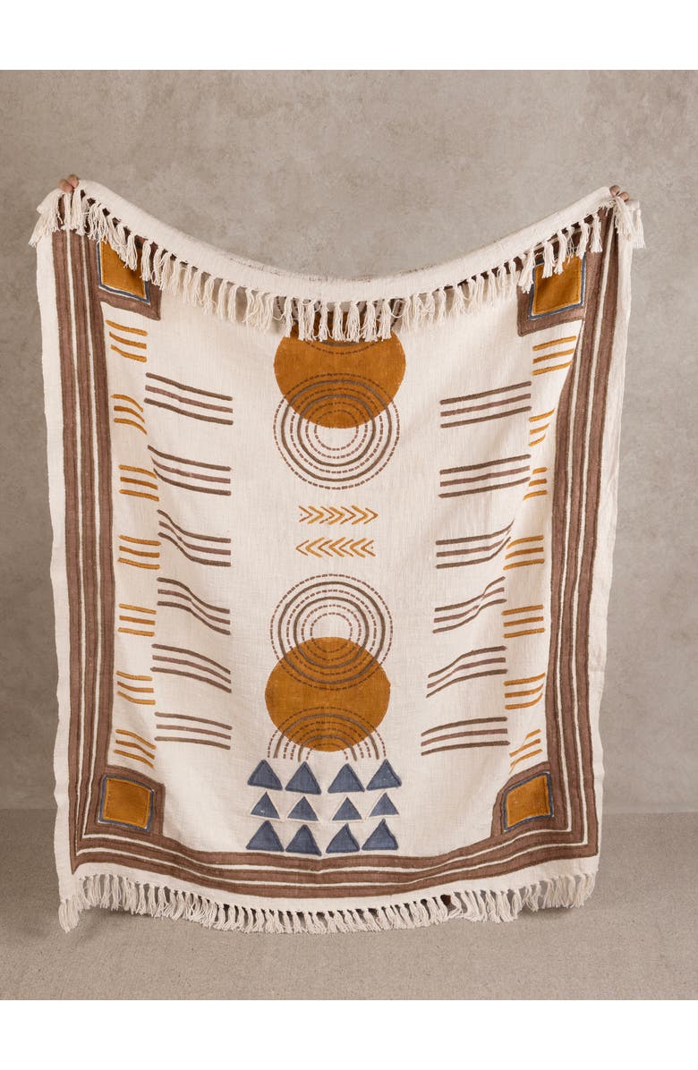 GAURI KOHLI Aarya Throw Blanket 50"x60", Main, color, Multicolored