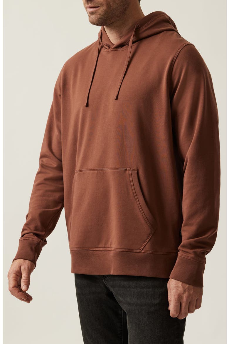Stretch French Terry Hoodie, Alternate, color, CINNAMON