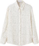 MANGO Dot Print Button-Up Shirt