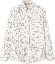 MANGO Dot Print Button-Up Shirt