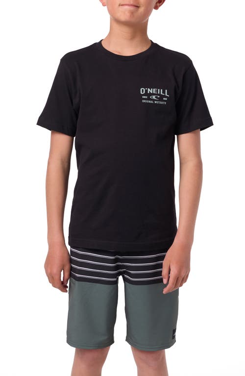 O'neill Kids' Layered Up Graphic T-shirt In Black