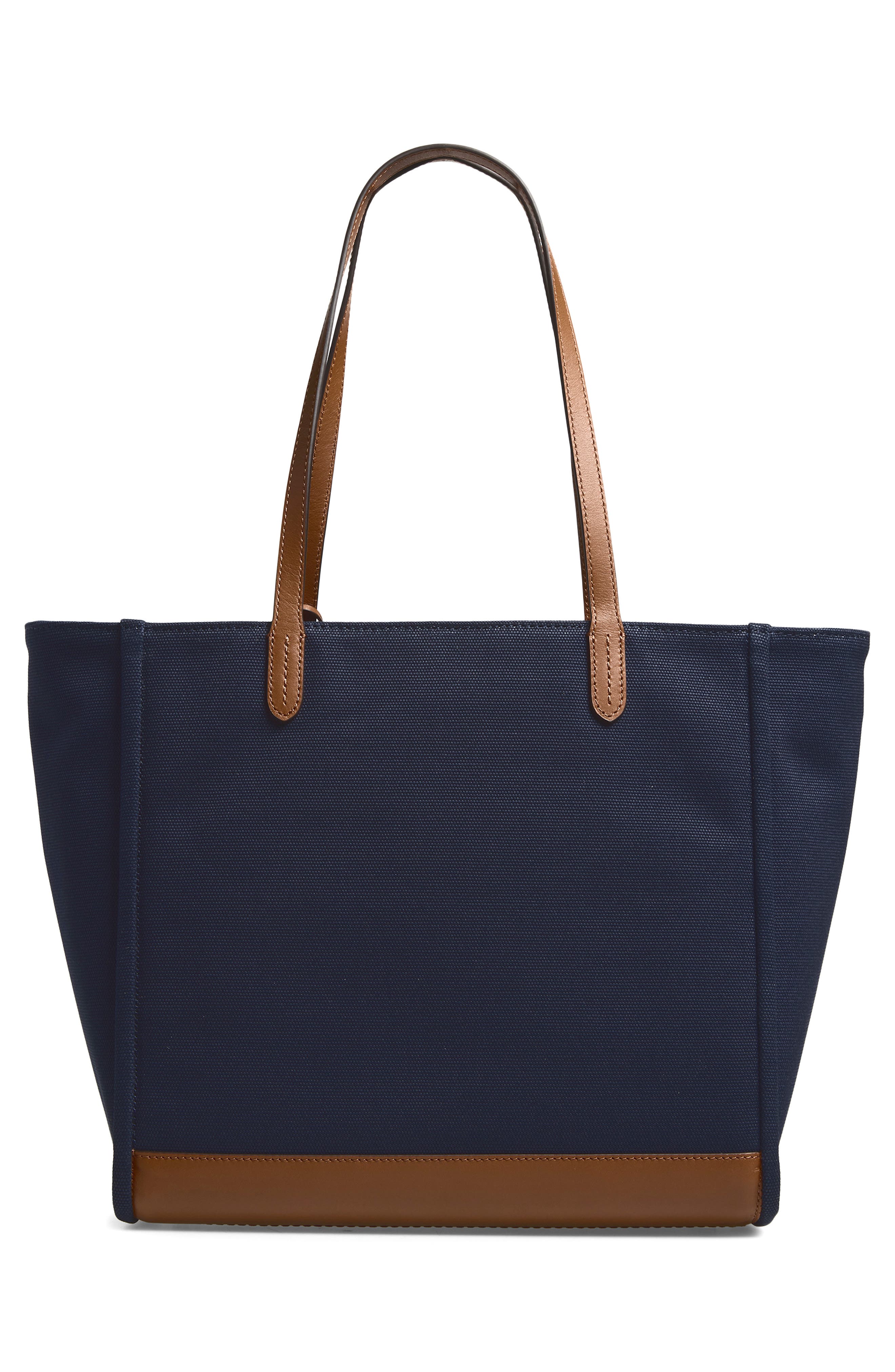 Camryn Large Embroidered Canvas Tote, Alternate, color, NAVY