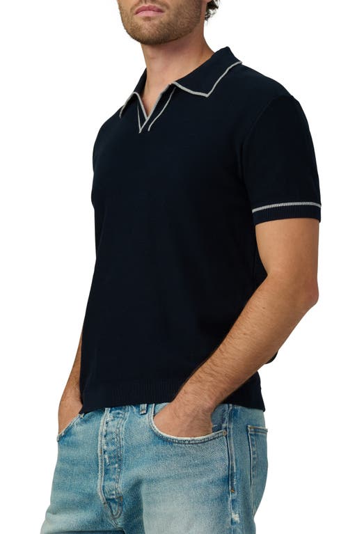 Joe's Jimmy Banlon Johnny Collar Polo Sweater In True Navy