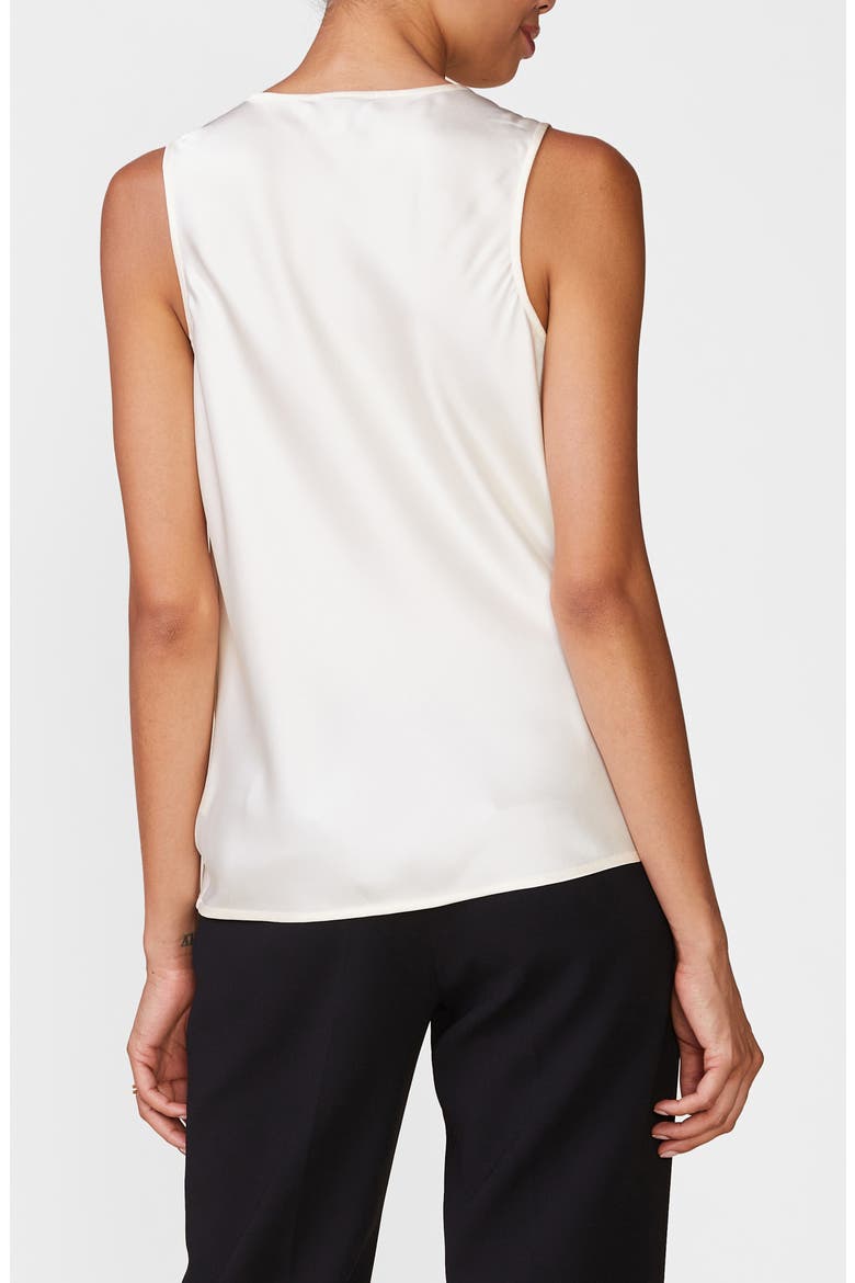 Shine On Satin Cowl Neck Tank, Alternate, color, PEARL