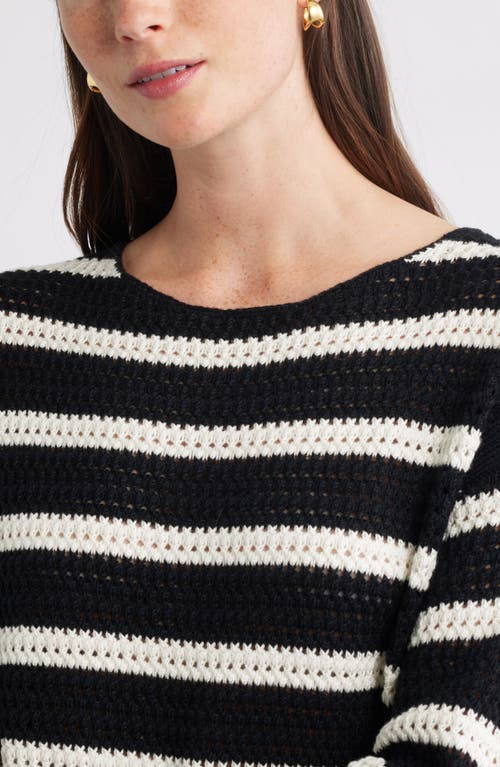 Caslonr Caslon(r) Open Stitch Cotton Blend Sweater