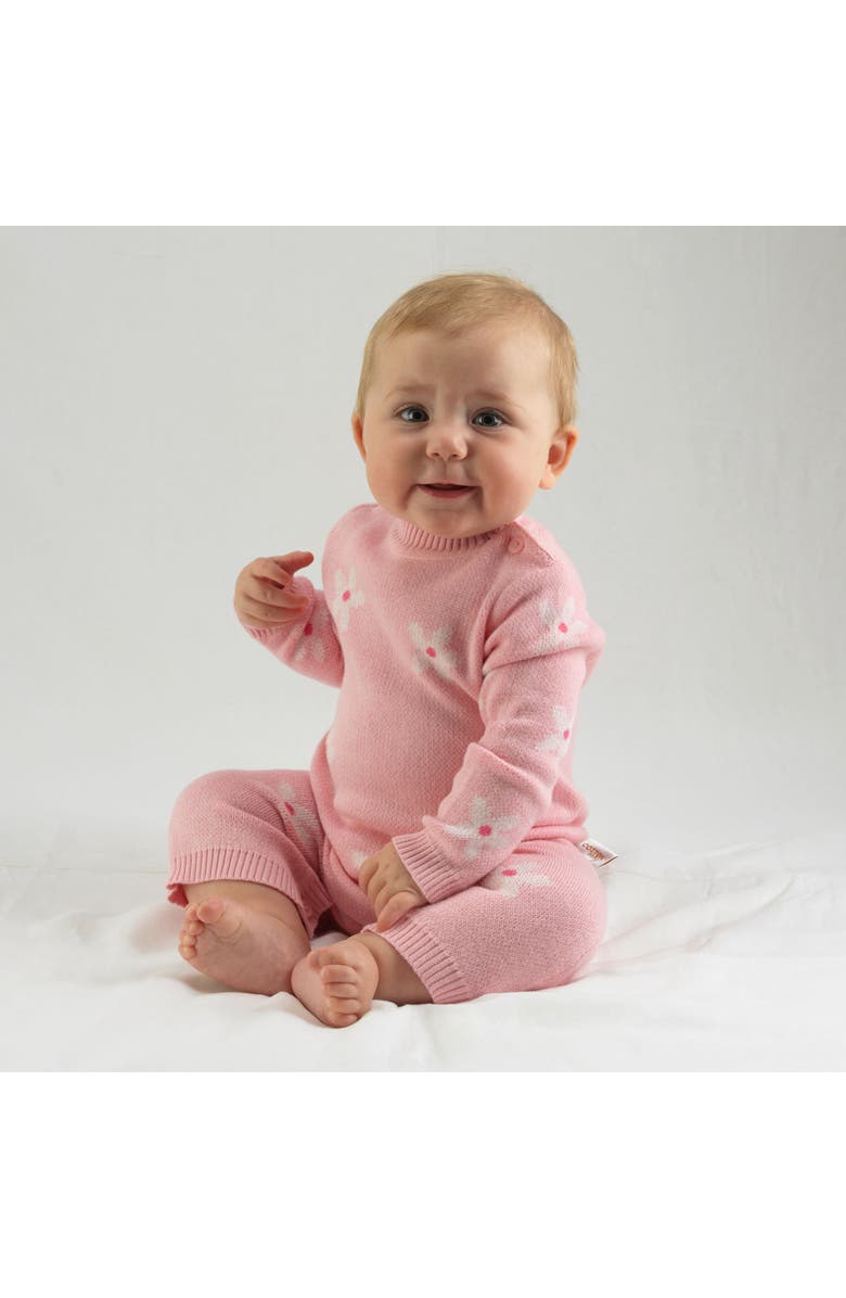 Rachel Riley Daisy Knit Playsuit, Alternate, color, 