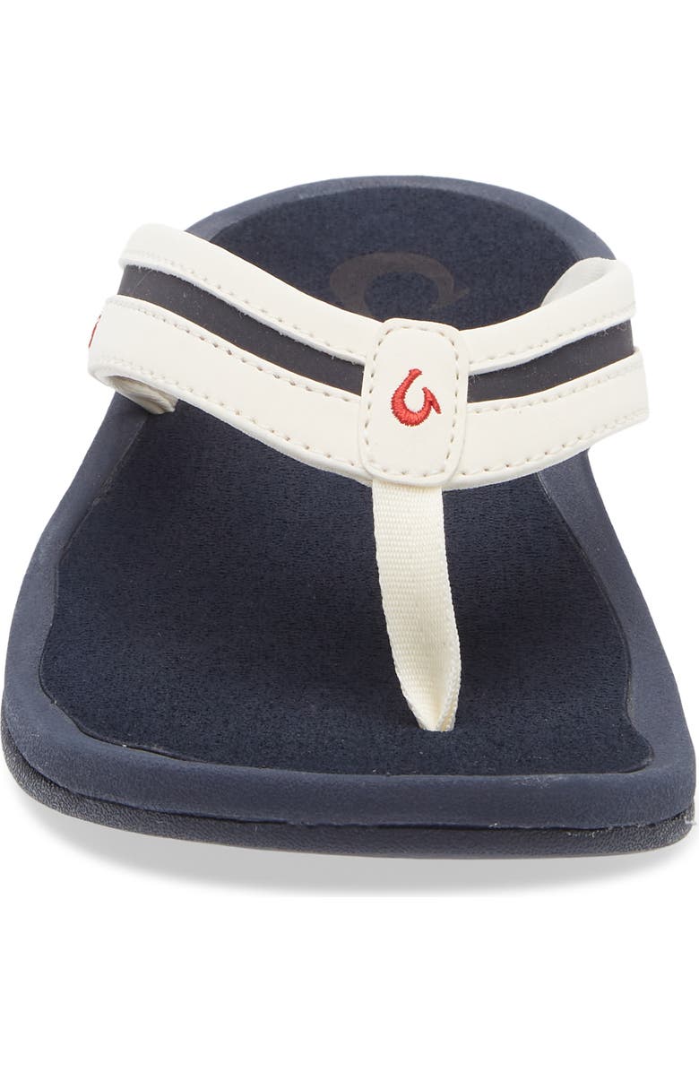 OluKai Ohana Plua Water Resistant Flip Flop, Alternate, color, White Sand/ Americana