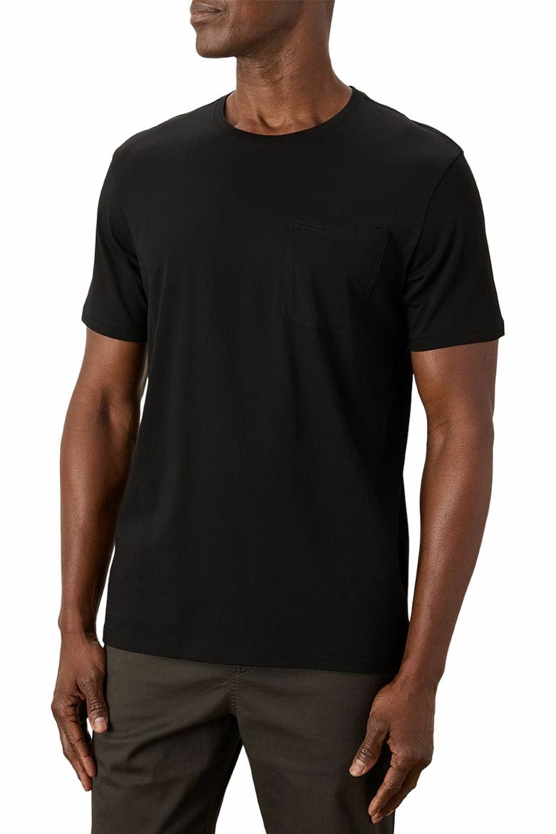 Organic Cotton Softspun Pocket Crew Tee, Alternate, color, Black