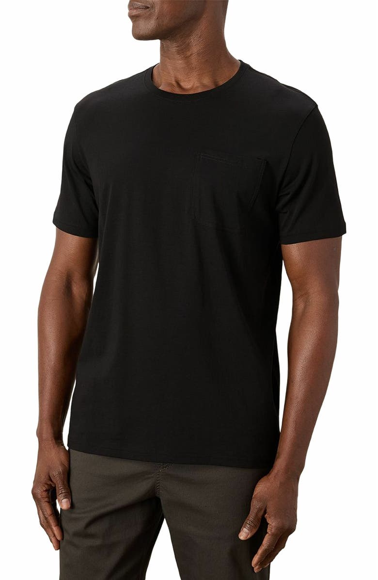 Pact Organic Cotton Softspun Pocket Crew Tee, Alternate, color, Black