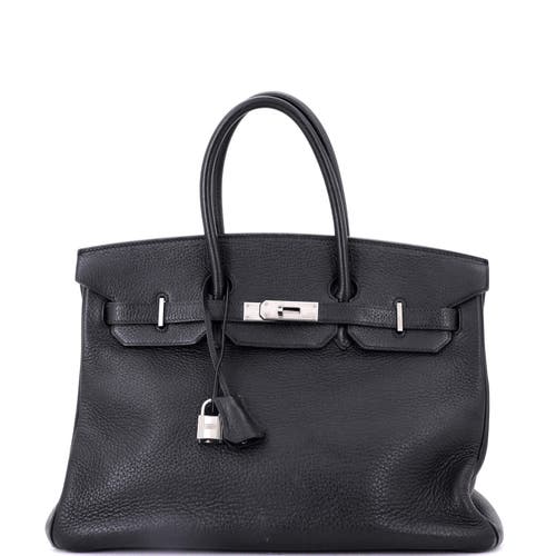 Pre-owned Hermes Hermes Birkin Handbag Black Togo With Palladium Hardware 35 In Black