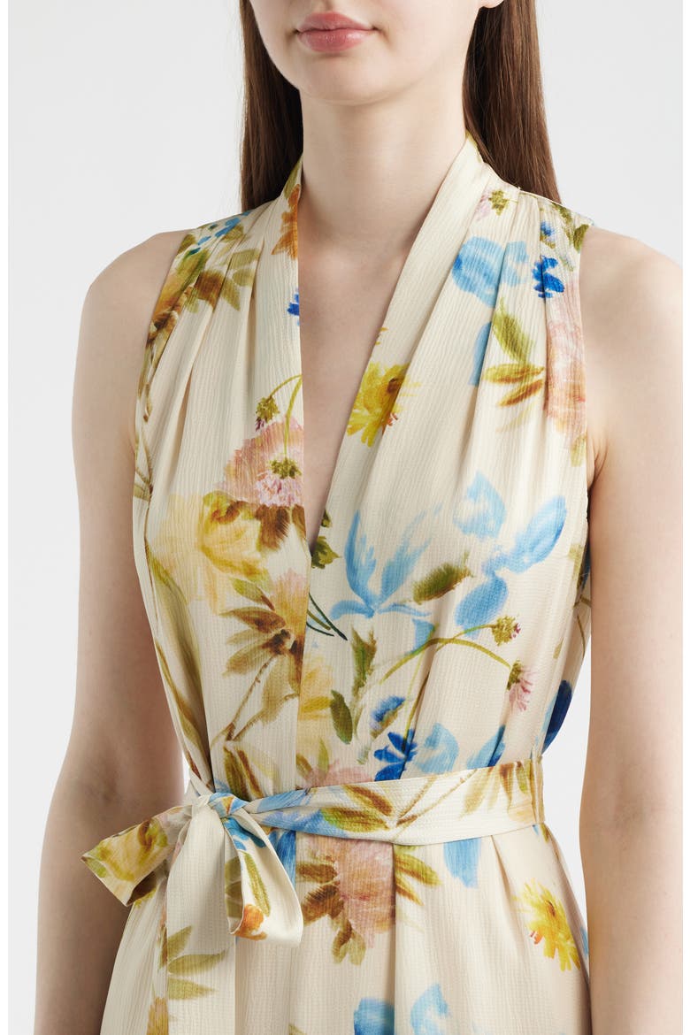 Violet Print Sleeveless Maxi Dress, Alternate, color, ECRU MULTI