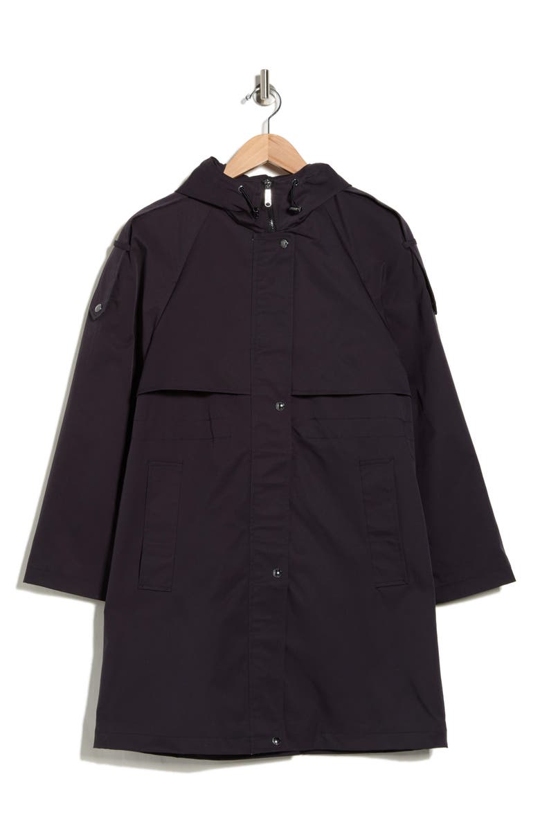 Sam Edelman Hooded Rain Anorak, Alternate, color, Midnight