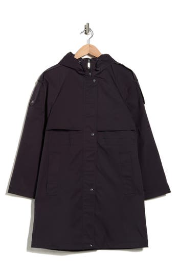 Sam Edelman Hooded Rain Anorak In Blue