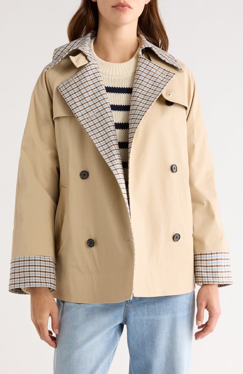 Rails Lucien Belted Crop Trench Coat, Alternate, color, Sand