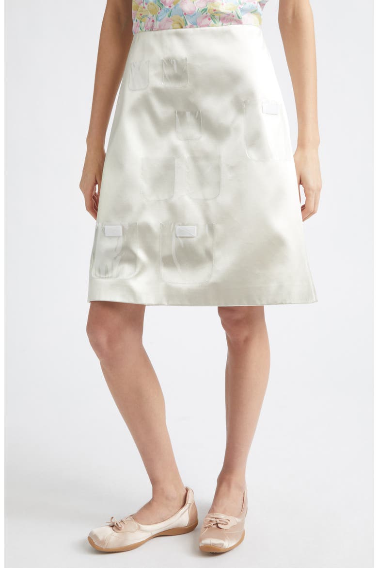 Keeps Satin Pocket Skirt, Main, color, CHAMPAGNE