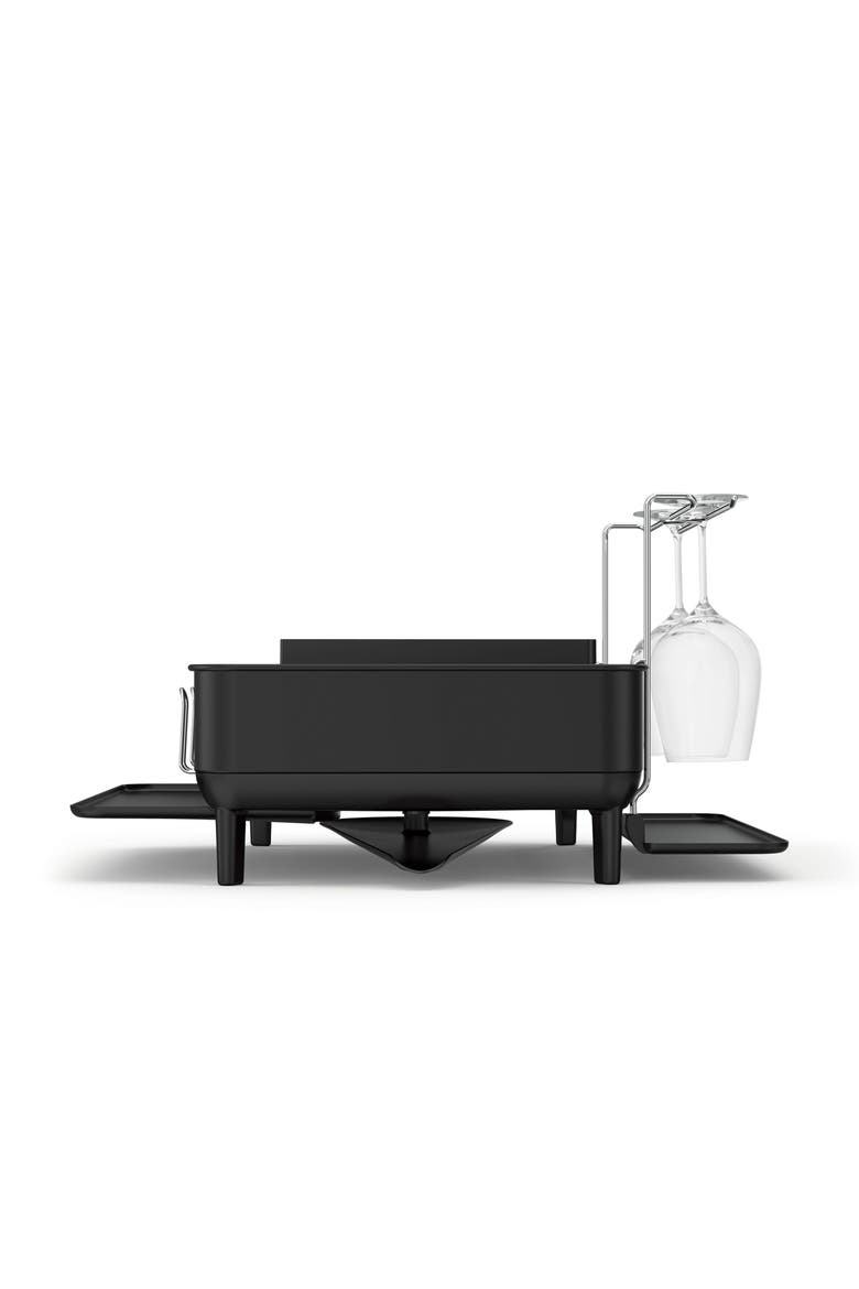 steel frame dishrack, Alternate, color, MATTE BLACK