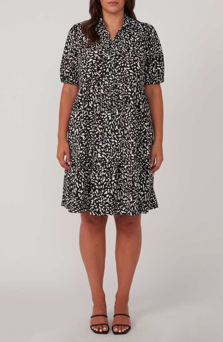 Estelle Abstract Spot Shirtdress, Main, color, Print