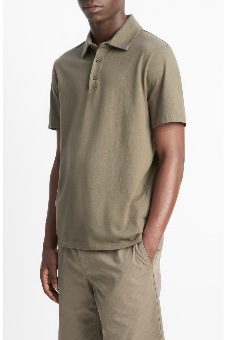 Regular Fit Garment Dyed Cotton Polo, Alternate, color, WASHED DOME
