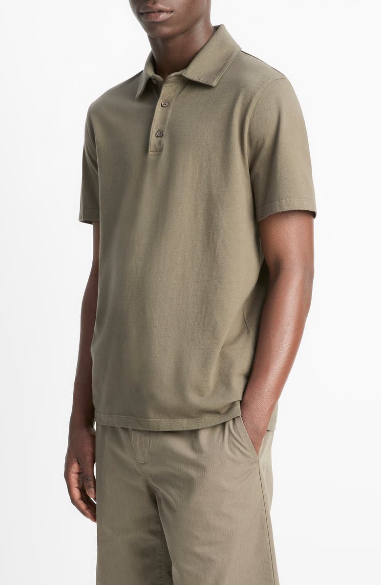 Vince Regular Fit Garment Dyed Cotton Polo, Alternate, color, Washed Dome