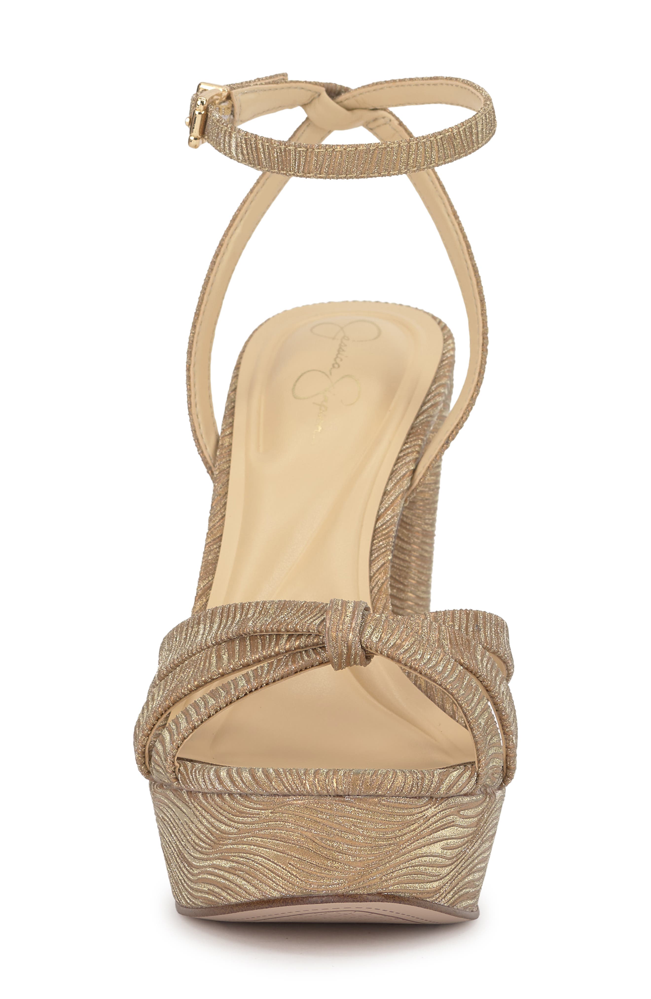 Jessica Simpson Ilaria Ankle Strap Platform Sandal, Alternate, color, Bronze