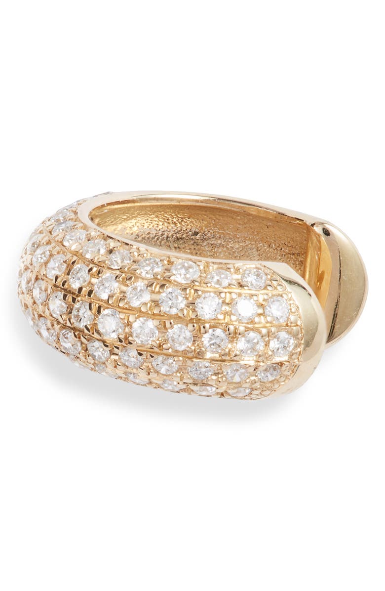Zoë Chicco Wide Diamond Pavé Ear Cuff, Main, color,
